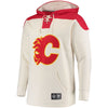 Calgary Flames   Breakaway Lace Up Hoodie - Cream/Red