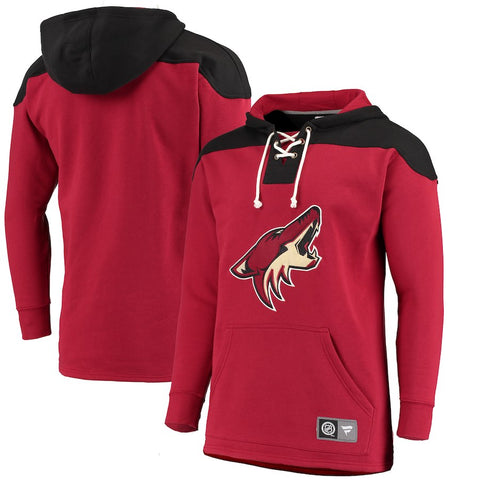 Arizona Coyotes   Breakaway Lace Up Hoodie - Garnet/Black