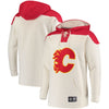 Calgary Flames   Breakaway Lace Up Hoodie - Cream/Red