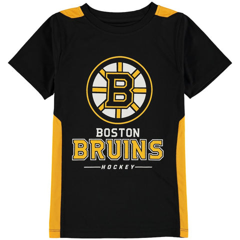 Boston Bruins   Youth Lockup Poly Colorblock T-Shirt