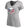 Buffalo Sabres   Women's Plus Sizes Banner Wave T-Shirt - Ash