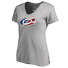 Carolina Hurricanes   Women's Plus Sizes Banner Wave T-Shirt - Ash