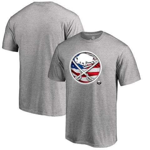 Buffalo Sabres   Big & Tall Banner Wave T-Shirt - Ash