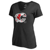 Calgary Flames   Women's Plus Sizes Canada Wave T-Shirt