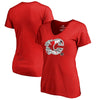 Calgary Flames   Women's Plus Sizes Canada Wave T-Shirt