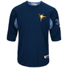 Kevin Kiermaier Tampa Bay Rays Majestic Authentic Collection On-Field 3/4-Sleeve Player Batting Practice Jersey - Navy/Light Blue