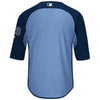 Kevin Kiermaier Tampa Bay Rays Majestic Authentic Collection On-Field 3/4-Sleeve Player Batting Practice Jersey - Navy/Light Blue
