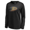Anaheim Ducks   Women's Primary Logo Pullover Sweatshirt - Black