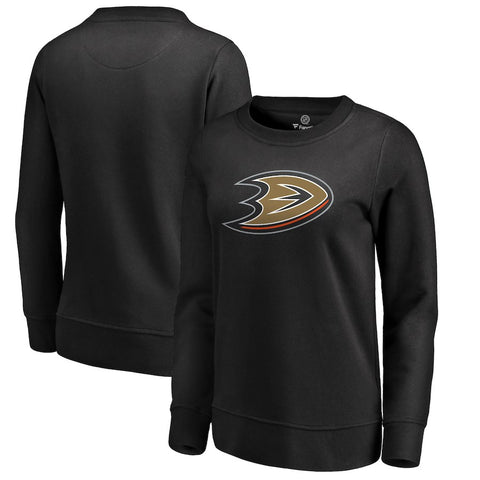 Anaheim Ducks   Women's Primary Logo Pullover Sweatshirt - Black