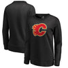 Calgary Flames   Women's Primary Logo Pullover Sweatshirt - Black