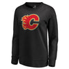 Calgary Flames   Women's Primary Logo Pullover Sweatshirt - Black