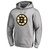 Boston Bruins   Primary Logo Pullover Hoodie - Ash