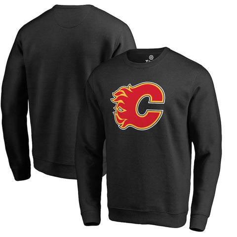 Calgary Flames   Primary Logo Pullover Sweatshirt - Black