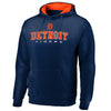 Detroit Tigers   Big & Tall Block Lineup Zone Fleece Pullover Hoodie - Navy