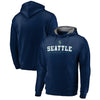 Seattle Mariners   Big & Tall Block Lineup Zone Fleece Pullover Hoodie - Navy