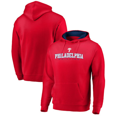 Philadelphia Phillies   Big & Tall Block Lineup Zone Fleece Pullover Hoodie - Red