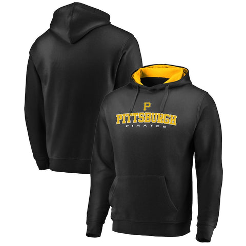Pittsburgh Pirates   Big & Tall Block Lineup Zone Fleece Pullover Hoodie - Black