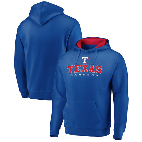 Texas Rangers   Big & Tall Block Lineup Zone Fleece Pullover Hoodie - Royal