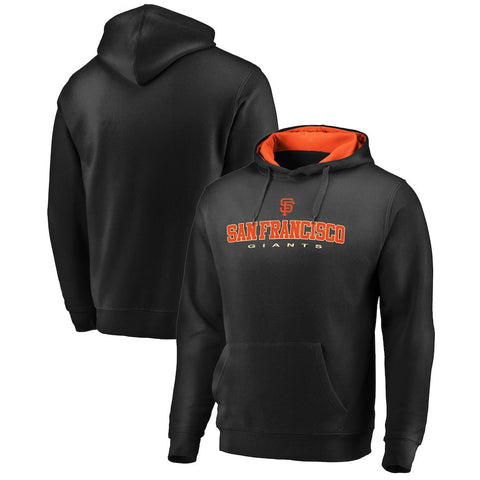 San Francisco Giants   Big & Tall Block Lineup Zone Fleece Pullover Hoodie - Black