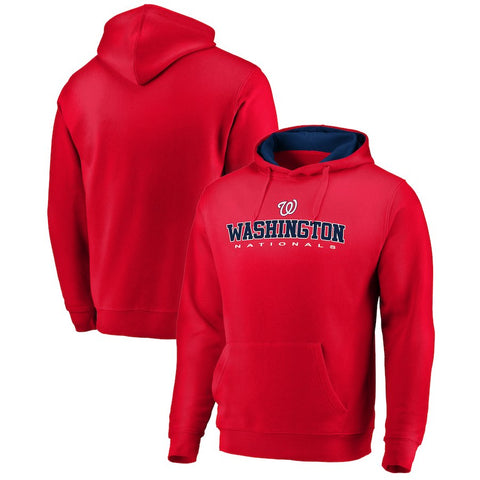 Washington Nationals   Big & Tall Block Lineup Zone Fleece Pullover Hoodie - Red