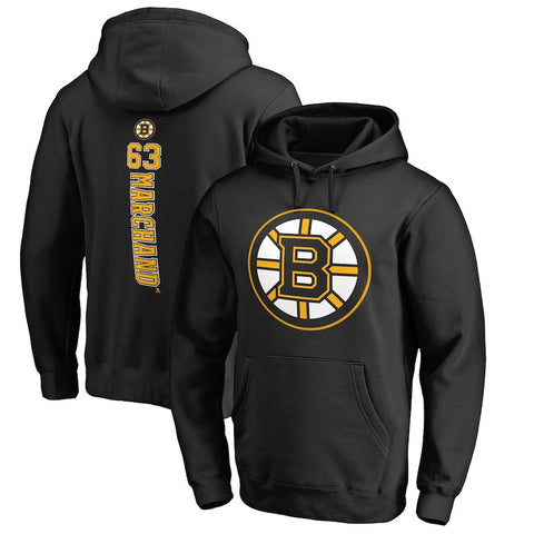Brad Marchand Boston Bruins   Backer Pullover Hoodie - Black