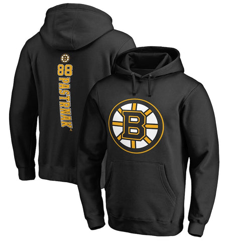David Pastrnak Boston Bruins   Backer Pullover Hoodie - Black