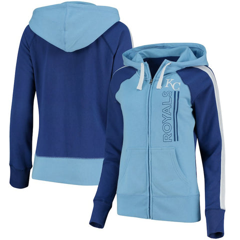 Kansas City Royals G-III 4Her by Carl Banks Women's Full-Zip Linebacker Jacket - Light Blue