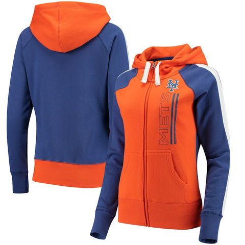 New York Mets G-III 4Her by Carl Banks Women's Full-Zip Linebacker Jacket - Orange