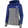 Kansas City Royals G-III 4Her by Carl Banks Women's Sideline Pullover Hoodie - Heathered Gray/Royal