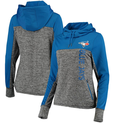 Toronto Blue Jays G-III 4Her by Carl Banks Women's Sideline Pullover Hoodie - Heathered Gray/Royal