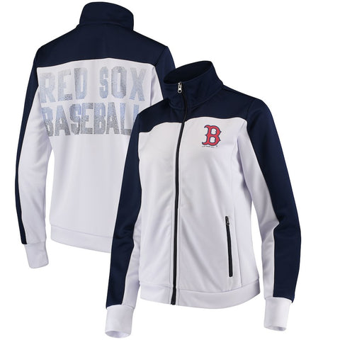 Boston Red Sox G-III 4Her by Carl Banks Women's Play Maker Track Jacket - White/Navy