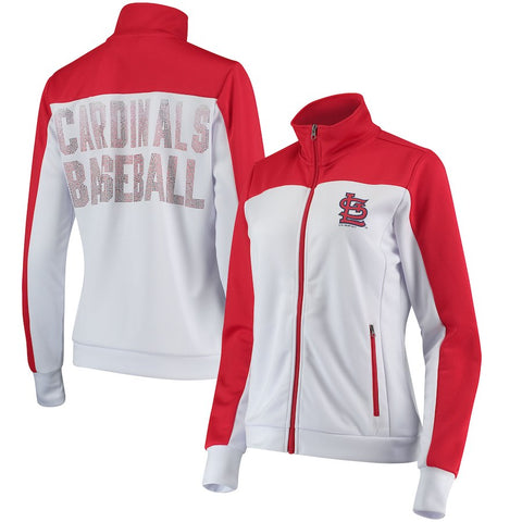 St. Louis Cardinals G-III 4Her by Carl Banks Women's Play Maker Track Jacket - White/Red