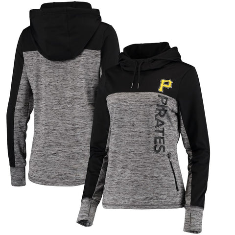 Pittsburgh Pirates G-III 4Her by Carl Banks Women's Sideline Pullover Hoodie - Heathered Gray/Black