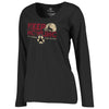 Arizona Coyotes   Women's Plus Sizes Hometown Collection Keep Howling Long Sleeve T-Shirt - Black
