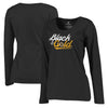 Boston Bruins   Women's Plus Sizes Hometown Collection Boston Hockey Long Sleeve T-Shirt - Black