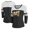 Boston Bruins   Women's Hometown Collection Black & Gold Three-Quarter Sleeve T-Shirt - Black