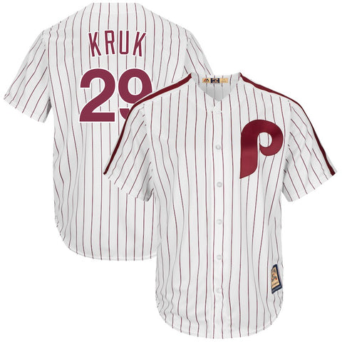John Kruk Philadelphia Phillies Majestic Cooperstown Collection Cool Base Player Jersey