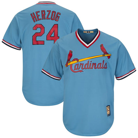 Whitey Herzog St. Louis Cardinals Majestic Cooperstown Collection Cool Base Player Jersey