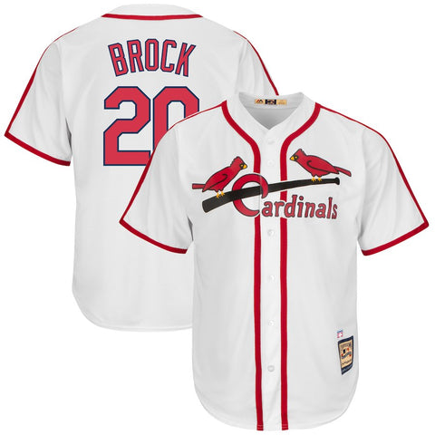 Lou Brock St. Louis Cardinals Majestic Cooperstown Collection Cool Base Player Jersey