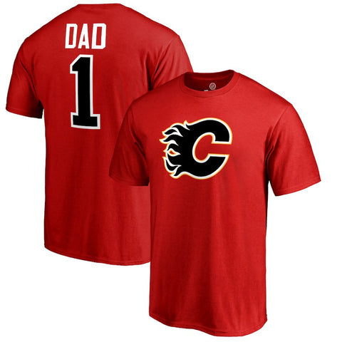 Calgary Flames   Big & Tall Number One Dad T-Shirt - Red