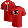 Calgary Flames   Big & Tall Number One Dad T-Shirt - Red