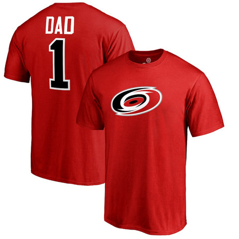 Carolina Hurricanes   Big & Tall Number One Dad T-Shirt - Red