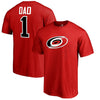 Carolina Hurricanes   Big & Tall Number One Dad T-Shirt - Red