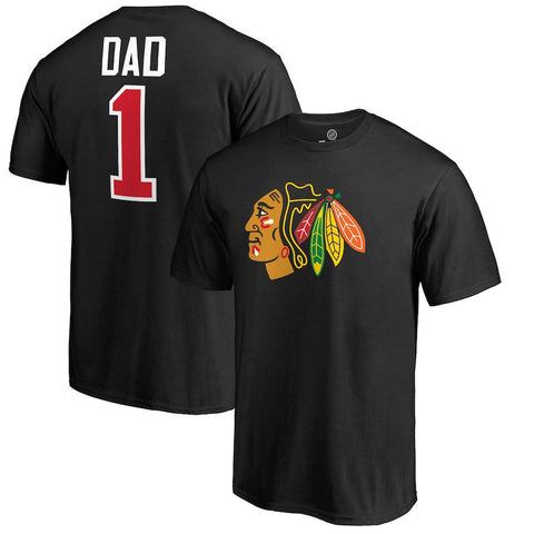 Chicago Blackhawks   Big & Tall Number One Dad T-Shirt - Black