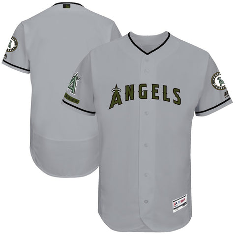 Los Angeles Angels Majestic 2017 Memorial Day Authentic Collection Flex Base Team Jersey - Gray
