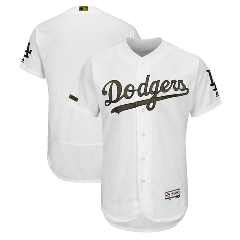 Los Angeles Dodgers Majestic 2018 Memorial Day Authentic Collection Flex Base Team Jersey - White