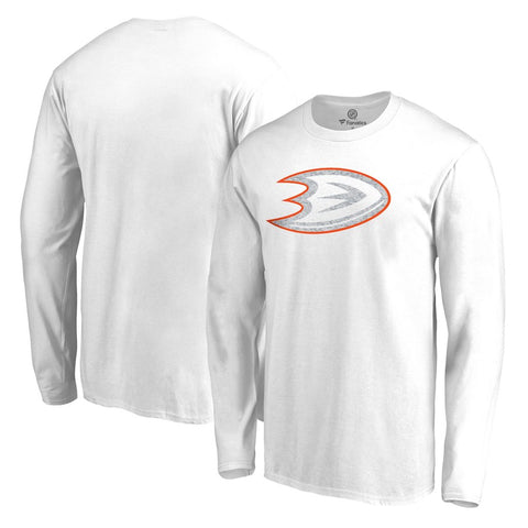Anaheim Ducks   Big & Tall White Out Long Sleeve T-Shirt - White