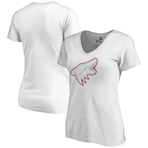Arizona Coyotes   Women's Plus Sizes White Out T-Shirt - White