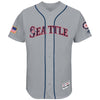 Seattle Mariners Majestic 2017 Stars & Stripes Authentic Collection Flex Base Team Jersey - Gray