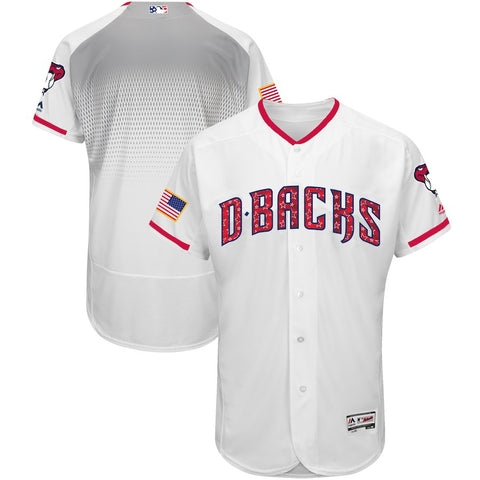 Arizona Diamondbacks Majestic 2018 Stars and Stripes Authentic Collection Flex Base Team Jersey - White